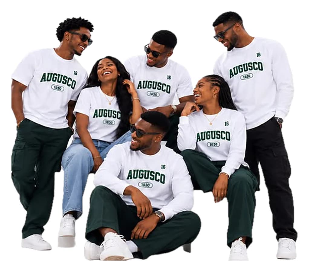Group of Apsunians wearing the AUGUSCO T-shirt